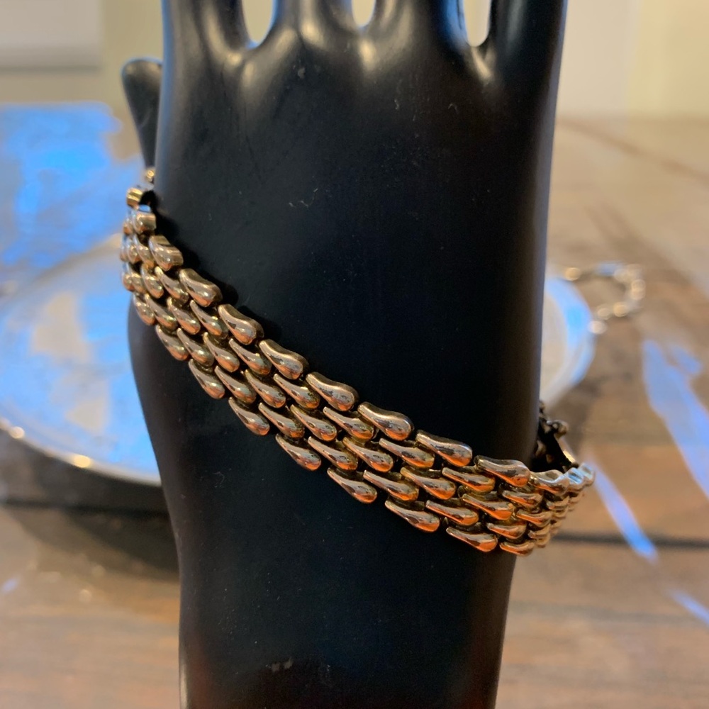 Elegant Gold over silver Chain Bracelet